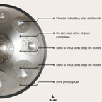 Handpan Argent Doré