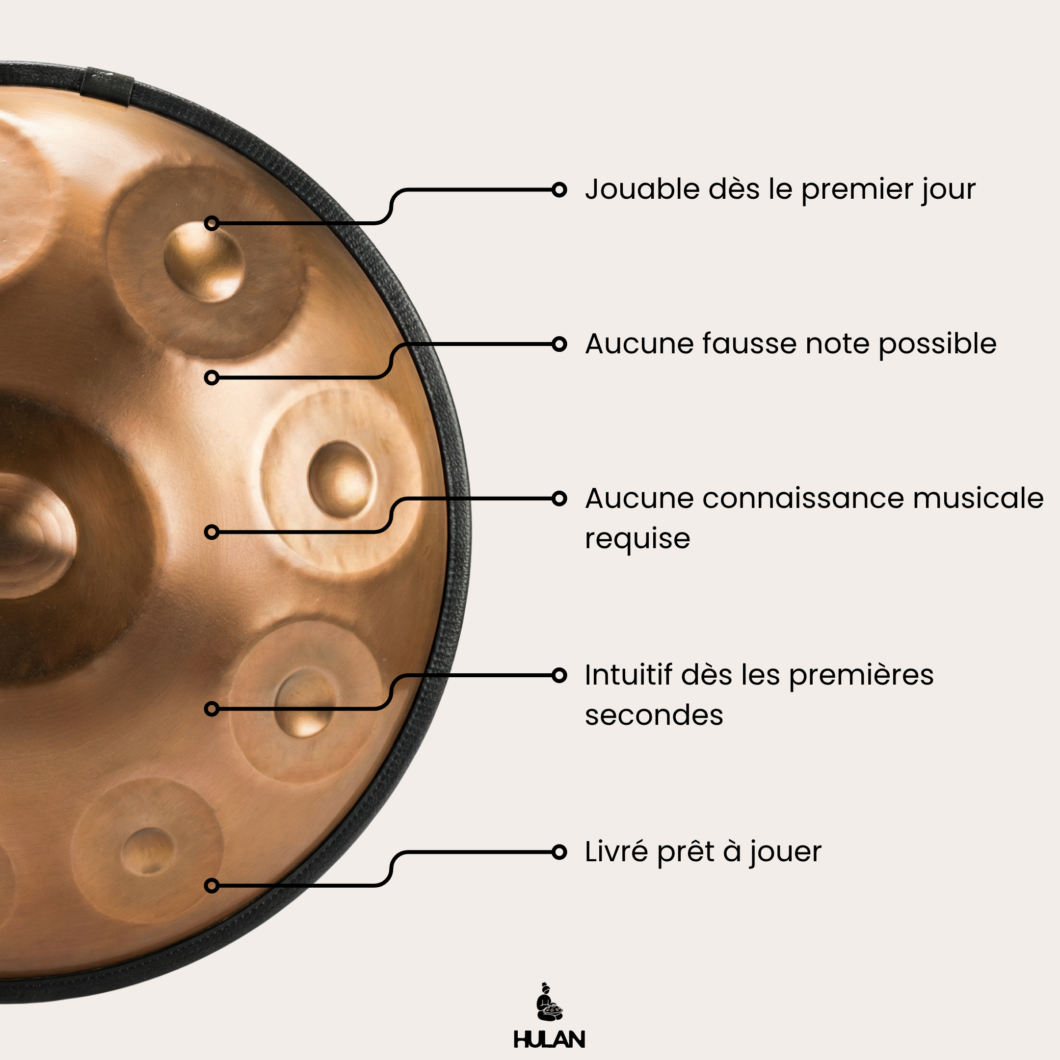 Handpan Bronze Satiné