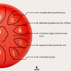 Tongue Drum 11 notes 8 pouces