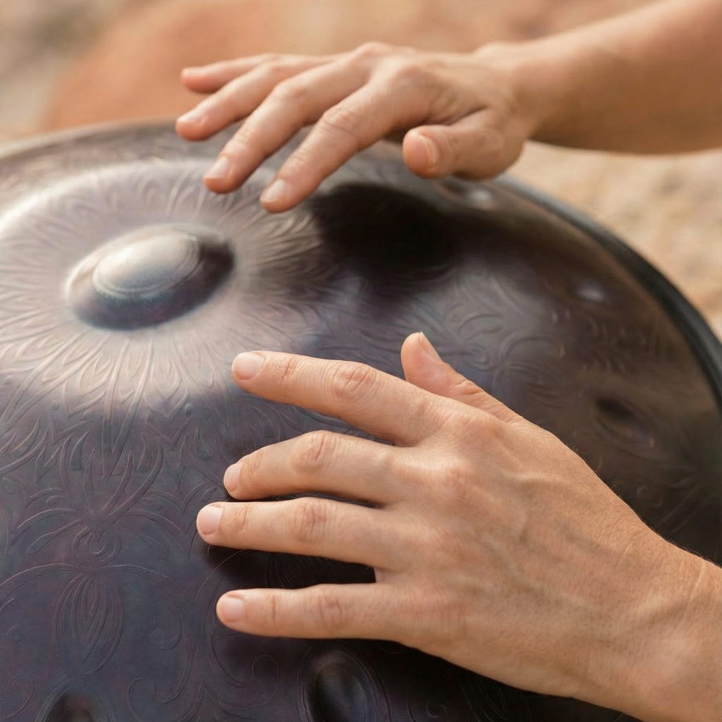 HANDPAN 9-10-12 NOTES BLEU IRISÉ