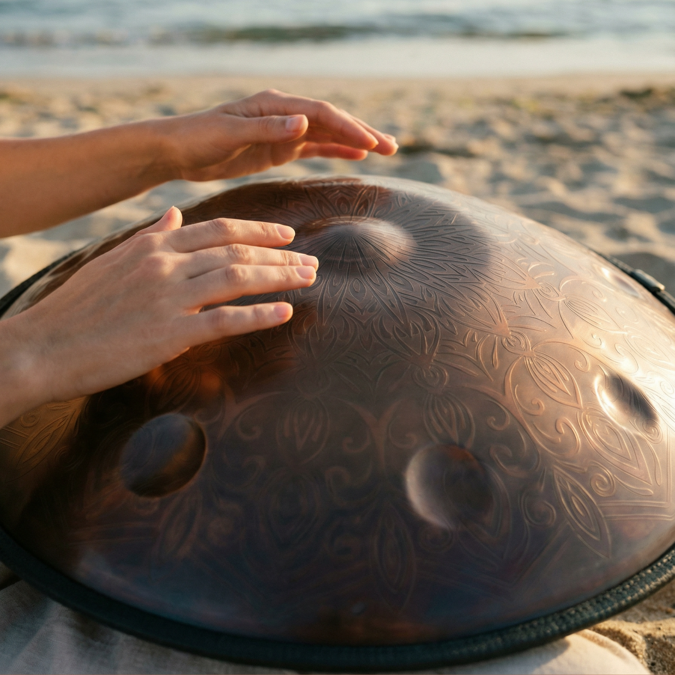 HANDPAN 9-10-12 NOTES BRUN CUIVRÉ