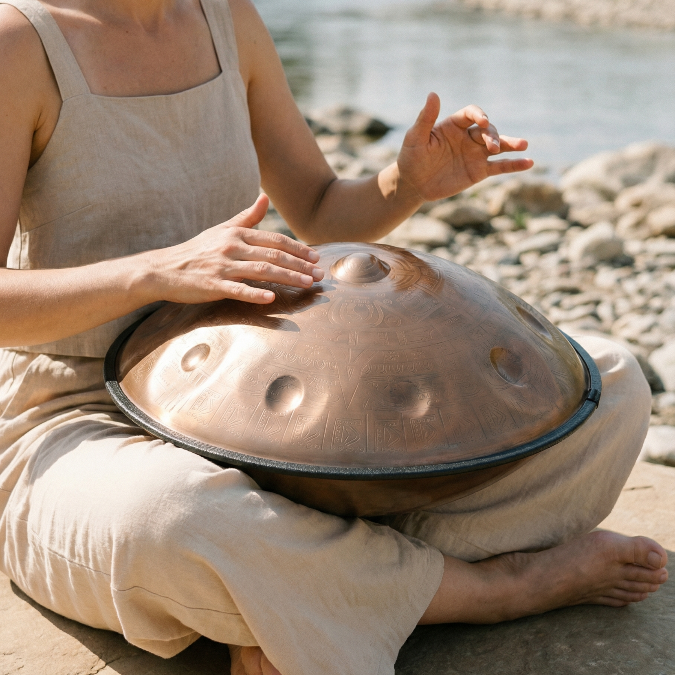 HANDPAN 9-10-12 NOTES DORÉ CUIVRÉ