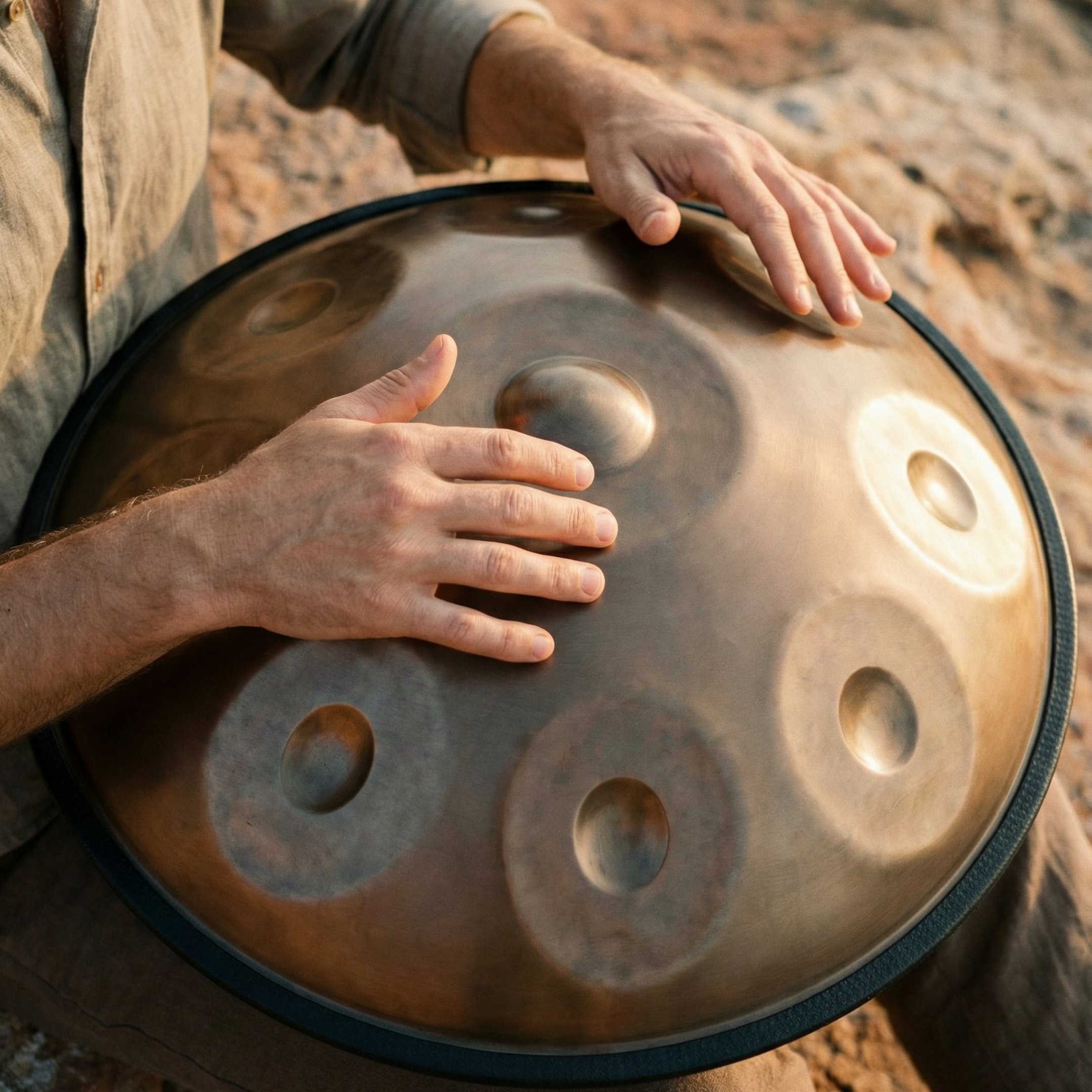 HANDPAN 9-10-12 NOTES BRONZE SATINÉ